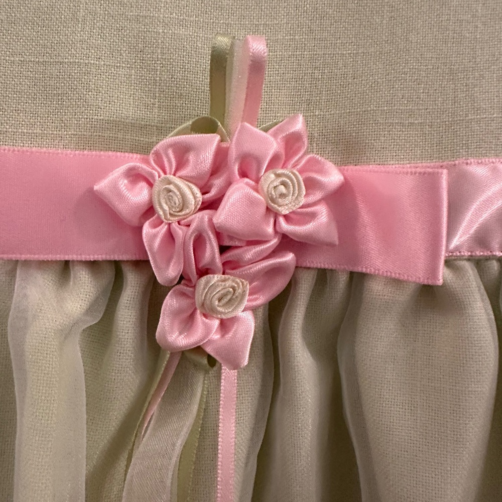 Light green and pink toddler dress.